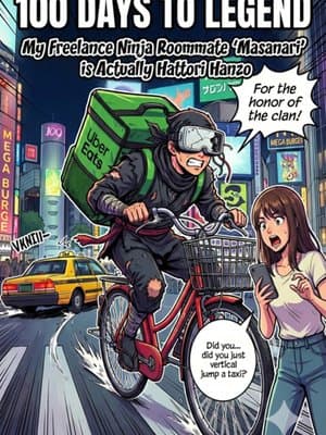 Cover of 100 Days to Legend: My Freelance Ninja Roommate 'Masanari' is Actually Hattori Hanzo